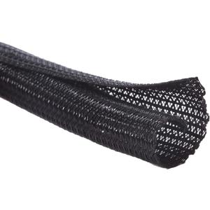 Alex Tech 10ft - 1/2 inch Cord Protector Wire Loom Tubing Cable Sleeve Split Sleeving For USB Cable Power Cord Audio Video Cable  Protect Cat From Chewing - Black