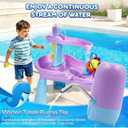 Water Table Pump, ContinuousKids Water Pump for Table, 3 Hours of Non-Stop Work Water Table Accessories Water Pump for Fun Summer Outdoor Water Toys Outside Water Play(Purple)