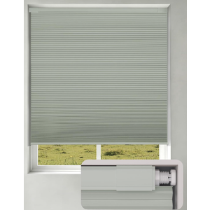 No Drill No Tools Blackout Cellular Shades,Cordless Blinds for Indoor Windows,Room Darkening Window Shades Honeycomb Blinds for Bedroom,Office,Home,Grey,30" w x 64" h