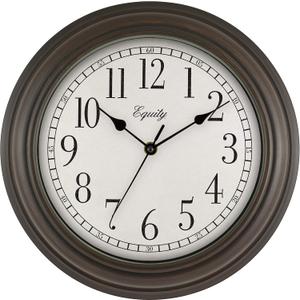 Equity 20898 12 Inch Cora Quartz Analog Wall Clock