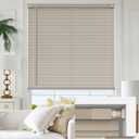 LazBlinds No Drill 1" Vinyl Mini Blinds, 41" W x 64" H, Desert Sand