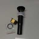 KES All Metal Bathroom Sink Drain with Strainer Basket Hair Catcher Anti Clog Pop Up Drain Stopper for Lavatory Vanity Vessel Sink with Overflow, Rustproof 18/8 Stainless Steel Matte Black S2013A-BK