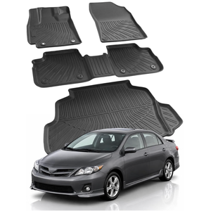 Floor Mats Fit for Toyota Corolla Sedan 2014-2019, Floor Liners + Cargo Mat