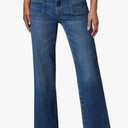 Sidefeel Women's Wide Leg Jeans High Waisted Tummy Control Stretchy Pockets Front Straight Leg Jeans, Size 2