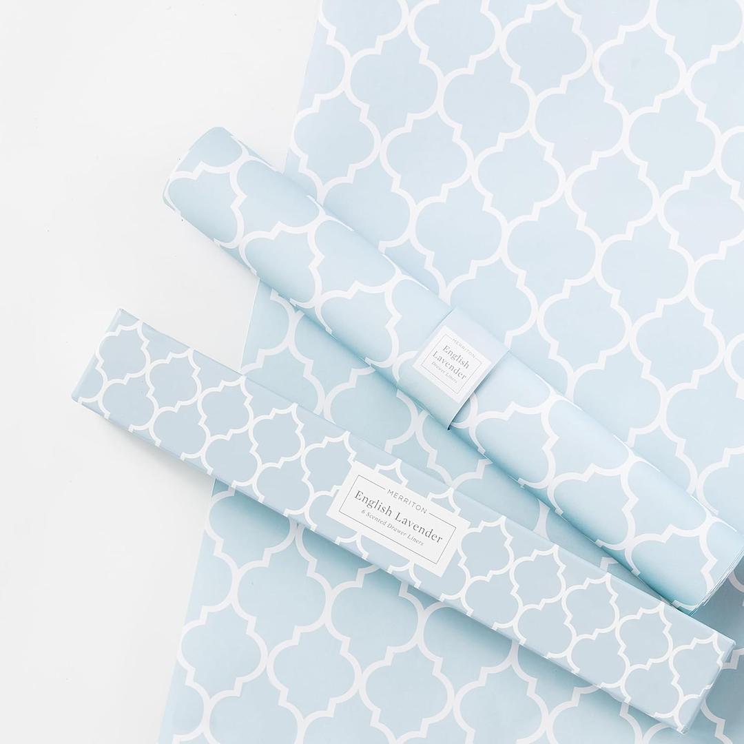 Scented Drawer Liners for Dresser  6 Large Non Adhesive Dresser Drawer Liner Sheets, 19.5 x 14 in, Drawer Liners for Kitchen Cabinets & Closet Shelves, Cabinet Liner & Shelf Paper (English Lavender)