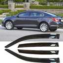 Original 4pcs Wind Deflector, Outside Mount Tape-On Rain Guards Set, Side Window Visors Compatible with 2010-2016 Lacrosse 94215