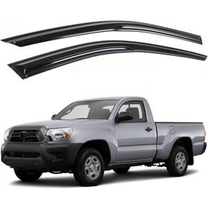 IG Window Visors Fit for 2005-2015 Toyota Tacoma Single Cab, Out-Channel Rain Guards Vent Wind Deflectors 2PC, Truck Accessories for 05-15 Tacoma Regular Cab (Single Cab Only)