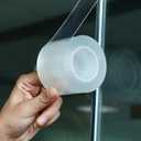 5 x Transparent Window Weather Sealing Tape 2 Inch x 16.5 FT Weather Stripping Residue-Free Clear Window Insulation Caulk for Shower Glass Gaps and Clear Tape Doors Windows Windproof