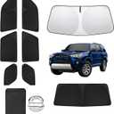 8pcs Car Window Shades for Toyota 4Runner 2010-2024 Accessories,Windshield Sun Shade Side Rear Full Sunshade,Sun Visor UV Blocking, Privacy Protection and Blackout for Camping Outdoor