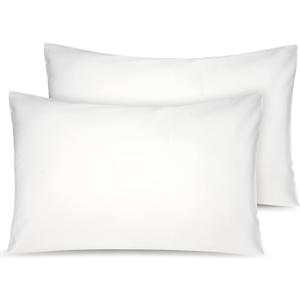 Organic Cotton Toddler Pillowcase 2 Pack, 14 x 20 Travel Pillow Case Cover for Babies, Kids, Boys and Girls, Soft and Breathable Small Pillow Cases with Envelope Closure, Ivory