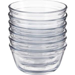 Anchor Hocking Glass Food Prep and Mixing Bowls, 1 Quart (Set of 6), Clear -,81573L11