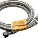 PROCURU 36-Inch (3Ft) x 3/8" Comp x 7/8" BC, Universal Flexible Toilet Connector, Braided Stainless Steel Water Supply Line, LF Certified Safe (9ST36-1P)