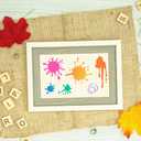 2pc Ink Splatter Wall Stencil for Painting, 11.8"x11.8" Brush Strokes Reusable Stencil for Wood Burning, Splatter Brushwork Paint Template DIY Craft Art Stencil on Wood Fabric Canvas Journal