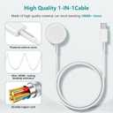 Upgraded Apple Watch Charger, Magnetic Fast Charger, USB C Charger Block Plug Adapter with 6FT iWatch Portable Wireless Fast Charging Cable Cord for iWatch Series Ultra/9/8/7/6/SE/SE2/5/4/3