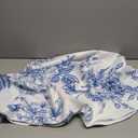 Blue Floral Tablecloth Round 7070 Inch, Blue White Chinoiserie Decor Flower Tablecloth Washable Outdoor Table Cover for Party Picnic Dinner Decor