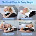 Cervical Neck Pillow - Ergonomic Side Sleeper Pillow, Neck Support Ergonomic Pillows Side Sleeper Pillow, for Side, Back, Stomach Sleepers