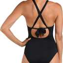 La Blanca Womens One Piece Swimsuit High Neck Keyhole Island Goddess (14)