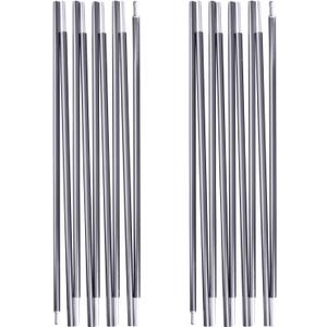 TRIWONDER Tent Poles Replacement Aluminum Camping Rod Accessories Pre-Assembled Tent Pole Repair Kit, 2 Pcs (16.3ft (4.96m), Gray)