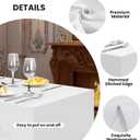 Ascoza 2 Pack Fitted Tablecloth for 4 Foot Rectangle Tables 48 x 24 Inch White Table Covers Water Resistant Polyester Table Cloth for Wedding,Parties,Display, Trade Show (White)