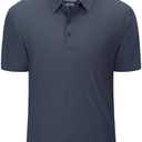 Mobvisil Men's Seamless Polo Shirt Slim Fit Collared Short Sleeve Cool Skin-Friendly Quick-Drying for Casual Work, Size 2XL