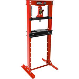 Hydraulic Shop Press,12 Ton H-Frame Garage Floor Adjustable Shop Bearing Press with Stamping Plates to Bend, Straighten, Or Press Parts, Install Bearings & U-Joints