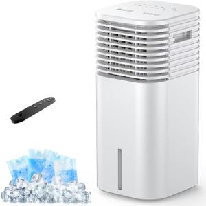 Windowless Portable Air Conditioner, 15H Timer & 120Oscillation, 3-IN-1 Portable AC Unit with Remote, 2-Gal Tank, 3 Modes & 3 Speeds, Ultra-Quiet 24" Ventless Swamp Cooler for Room Home Office