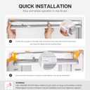 LazBlinds No Tools-No Drill 1" Aluminum Mini Blinds, Cordless Blinds for Indoor Windows, Light Filtering Horizontal Blinds and Shades for Window Size 18'' W x 64'' H, White