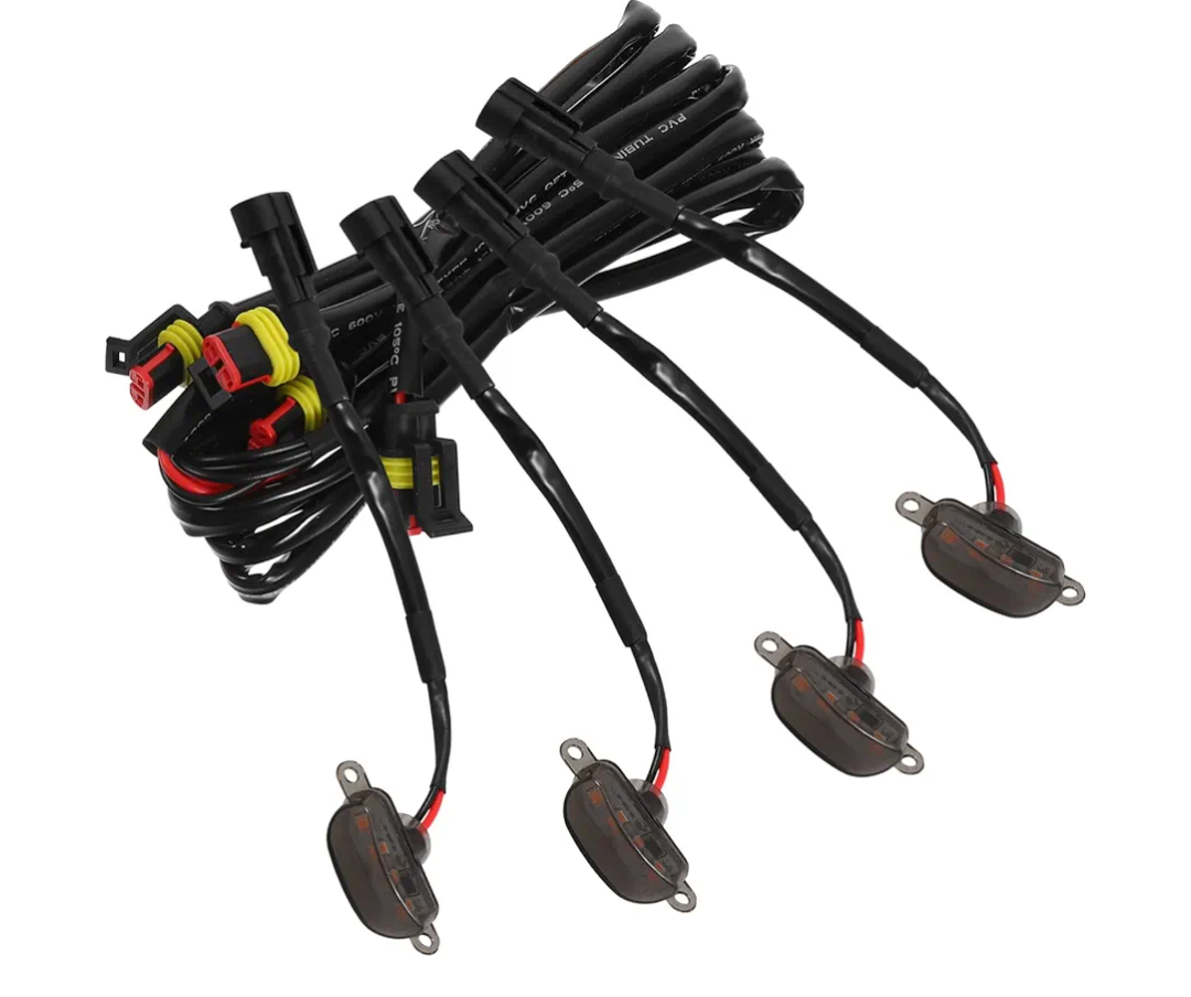 4PCS LED Car Grille Lights Yellow LED Fog Light for Trucks Waterproof Driving for-Road and Foggy Conditions 12V 1W