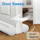 MAXTID Under Door Draft Stopper White 32Inch, Weather Stripping Door Seal, Door Sweep for Exterior & Interior Doors Door Bottom Seal Dust and Noise Insulation Large Door Draft Guard of Doors