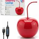 ODDBITS Cherry Lamp for Aesthetic Room Decor - Dimmable Color-Changing Mood Lighting, USB-Powered Night Light, Novelty Desk Lamp & Cute Bedside for Bedroom, Living Room & Teen Girl Room