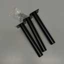 3pcs Furniture Legs, Black Metal Support Foot Heavy Duty Replacement Legs for Sofa TV Cabinet Coffee Table Bed Sideboards Cupboard Dresser - 7.5 Inch / 190mm