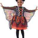 Seasons Beauty Butterfly Costume Orange Halloween Costume for Girls (L(10-12))