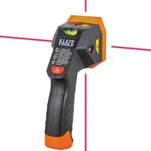Klein Tools ESF150LL Electronic Stud Finder with Cross-Line Lasers, Bubble Level, Laser Class 3R; 5mW; 15' in All Directions, for Wood and Metal Studs, Bright Green LEDs, Batteries Included