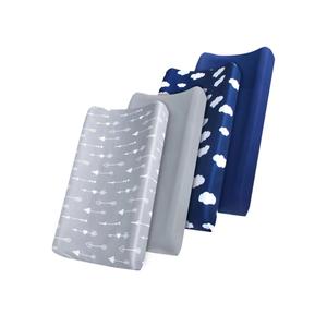 Changing Pad Cover, Diaper Changing Pad Covers 4 Pack, Fitted Baby Changing Table Sheets for 32''×16'' Change Table Pad, Cradle & Bassinet Sheets for Boys & Girls, Soft & Breathable