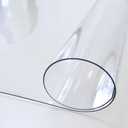 Custom Clear Table Protector - Customizable Size 2mm Thick Plastic Table Cover for Dining Room, Kitchen, Office - Waterproof, Scratch-Resistant Table Pad Protector