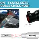 KHK 2.25" to 3" Exhaust Tip - 12" Long Diesel Exhaust Tips,2.25" Inlet 3" Outlet Stainless Steel Bolt-On Angle Cut Truck Tailtip, Universal Fit for Trucks & Cars -Black Powder Coated