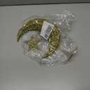 Iron Moon and Star Ornament Glitter Christmas Table Decoration Christmas Tree Decoration Wedding Birthday Holiday Party Supply 20cm (Golden)