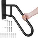 28.7 Safety Grab Bars for Stairs, Handrail for Outdoor Steps, U-Shaped Railings for 1-3 Steps, Stainless Steel Garage Railing for Garden,Yard Garage Interior or Exterior Stairway