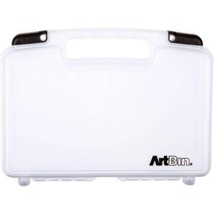 ArtBin 6977AB 12 inch Quick View Deep Base Carrying Case, Portable Art & Craft Organizer with Handle, [1] Plastic Storage Case, Translucent