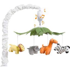 Crib Mobile, Baby Mobile with 12 Lullabies, Musical Baby Crib Mobile for Boys or Girls, Safari Animals Crib Toys Hanging, Safari Nursery Decor