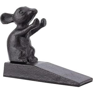 Earl Diamond Heavy Duty Cast Iron Cute Mouse Door Stops | Decorative Cute Animal Statue Metal Door Stopper Wedge, with Non-Slip Mat for Home Office Commercial