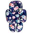 Infant Car Seat Insert, 2 in 1 Baby Head and Body Support for Car Seat, Soft Plush Newborn Carseat Cushion for Stroller Bouncer, Blue Floral