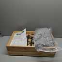 Wooden Under Desk Foot Warmer, Powerful Fast Heating Personal Heater for Feet and Legs, Silent Energy Saving with Thermostat & Timer for Home Office (Temp Adjustment Tutorial in Video Gallery)