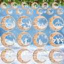 24 Pcs Christmas Nativity Ornaments Jesse Wooden Music Manger Scene Nativity Holy Family Tree Ornaments Religious Catholic Gifts The Birth of Jesus Story Decor for Christmas Tree Decor