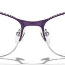 Cat Eye Reading Glasses For Women O2108 - Blue Light Blocking, Silver&purple-53, 1.25 x 