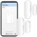 WiFi Door Window Sensor: Smart Contact Sensor with App Alerts, Door Open Detector Compatible with Alexa Google Assistant, Entry Detector Sensor for Home Security and Home Automation (2-Pack), 2.73*1*0.63 inches