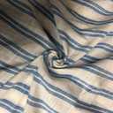100% Cotton with slub 58" Wide Blue and White Stripe [18882]
