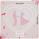 Double Heart Shape Wedding Metal Arch Backdrop White Flower Balloon Arbors Stand for Ceremony Birthday Party, Graduation Decorations and Baby Shower, 6.6 feet x 6.6 feet