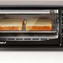Elite Gourmet ETO236 Personal Compact 2 Slice Countertop Toaster Oven with 15 Minute Timer & Adjustable Temperature, Bake, Broil, & Toast, Black