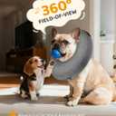 MIDOG Dog Cone - Inflatable Soft Donut Collar Alternative for Dogs After Surgery, Protective Recovery Collar Prevents Licking, Comfortable E-Collar Alternative for Small Medium Large Dogs (Gray, XL)